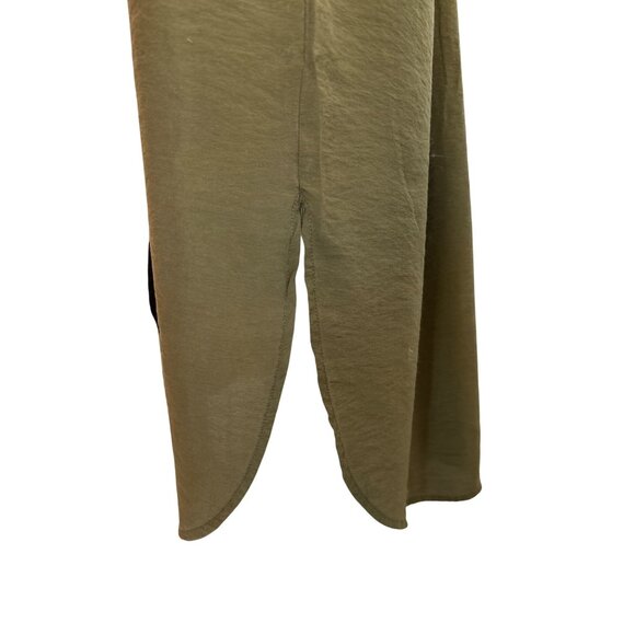 Maeve Anthropologie Dress Size 4 Olive Shirt Collared Pockets Quiet Luxury Minim - Picture 6 of 11